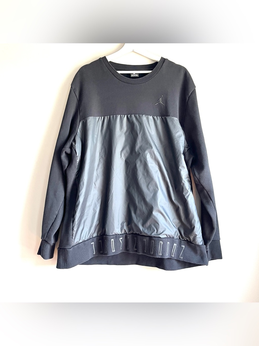 Nike Jumpman Air Jordan 11 hybrid sweatshirt pullover black crew mens 3XL 23